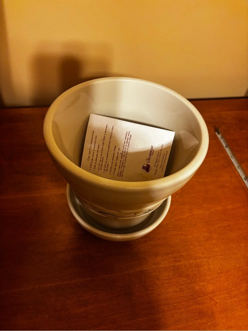 Longaberger Large Flower Pot in Heritage Green